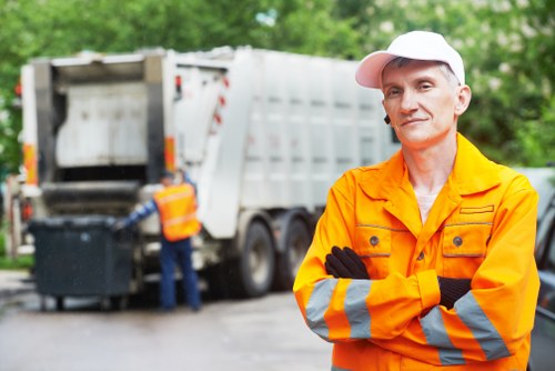 Residents disposing of waste in Whitechapel